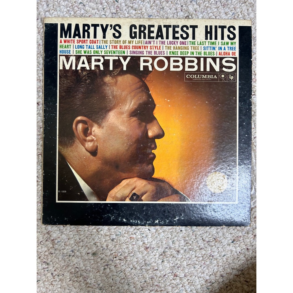 Marty Robbins Marty's Greatest Hits Vinyl LP Columbia CL 1325 6-Eye Label